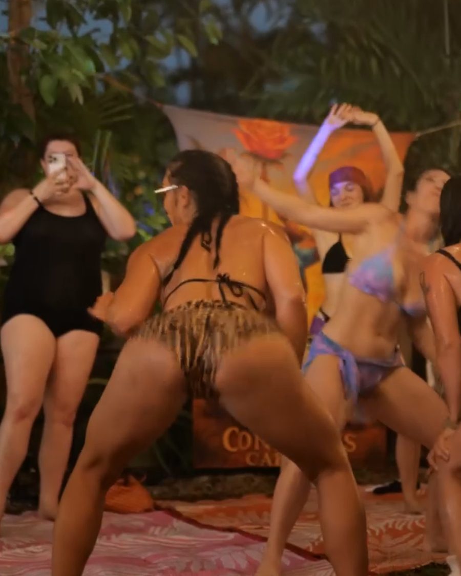 Dance circle after dark